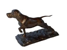 Bronze Pointer Dog, 11cm high.
