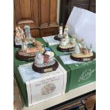 Six Beatrix/Royal Doulton limited edition Beatrix Potter groups including Hiding from the Cat and