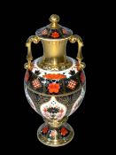 Royal Crown Derby Old Imari Sudbury vase, 19cm, with box.