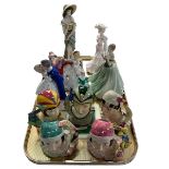 Five Kevin Francis limited edition Art Deco girls, and six Royal Worcester,