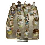 Collection of twenty one Beswick Beatrix Potter figures including four gold backstamp, Mr Brown,