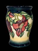 Moorcroft Kapok Tree vase by Jeanne McDougall, April 2000, 13.5cm, with box.