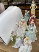 Ten Royal Doulton lady figurines including Jean, Cynthia, Stephanie, etc.