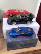 Three GT Spirit model vehicles including Mercedes Benz 300 SL Roadster,