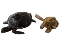 Solomon musical instruments, turtle and frog.