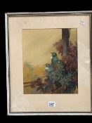 Richard Constable, Tropical Birds, gouache, signed and dated 1978 lower right, 27cm by 23cm,