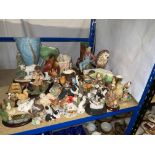 Collection of Border Fine Art figures, Hornsea, Royal Doulton Thanksgiving, Wade, Beswick, etc.