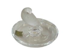 Lalique glass dove dish.