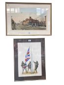 Harry Peters, Take Cover, watercolour, signed an dated 79 lower right, 28.5cm by 46.