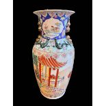 Large Chinese floor vase decorated with figures in landscape, 76cm high.