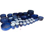 Collection of Denby Midnight Blue table service, approximately 70 pieces.