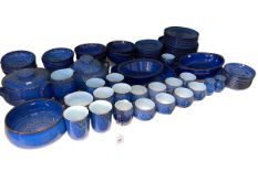 Collection of Denby Midnight Blue table service, approximately 70 pieces.