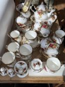 Collection of Royal Albert Old Country Roses including teapot, approximately 43 pieces.