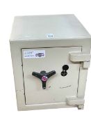 Great Britain Safe Co Ltd, small safe and keys, 40cm by 35cm by 40cm.