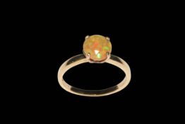 Kalima opal 9 carat gold ring, size N, with certificate.