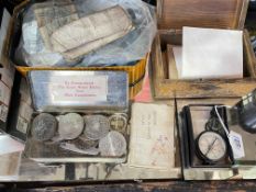 WWI medal awarded to M2-175250 PTE C RADLEY ASC, 1845 Bun Head Victorian silver crown, banknotes,