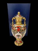 Royal Crown Derby Old Imari Sudbury vase, 19cm, with box.