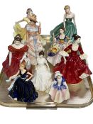 Nine Royal Doulton ladies including Stephanie, Harmony, Ninette and Sarah.