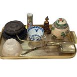 Chinese opium pipe, ginger jar, cylindrical vase, Buddha, decorative bowl, blue and white bowl,