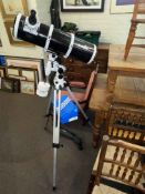 Sky Watcher telescope D=150mm, F=750mm coated optics on stand and a Nipon 25-1259x92 spotting scope.