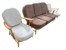 Vintage Ercol Windsor three piece lounge suite.