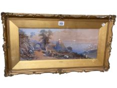 TL Rowbotham, Near Sicily, watercolour, signed and dated 1871 lower left, 18.