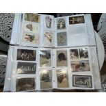 Two partially filled albums of postcards inc Easter German illustrated,