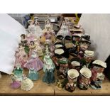 Collection of twenty Coalport lady figurines including Fairest Flowers, Judith Ann,
