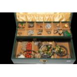 Jewellery box and contents.