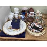 Collection of Royal Worcester bird figures, lustre ware, Victorian porcelain, Oriental wares, etc.