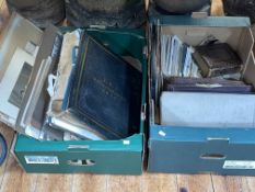 Two boxes of Worldwide albumen photographs, cabinet portraits, CDVs, Albums, etc.