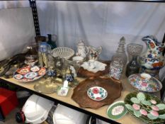 Collection of horsebrasses, decorative porcelain, Oriental wares, glass, etc.
