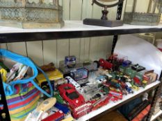 Collection of Diecast toy vehicles including Star Wars, Thunderbirds, etc.