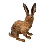 Winstanley pottery brown hare, size 9.