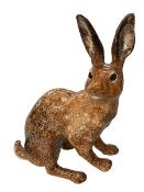 Winstanley pottery brown hare, size 9.