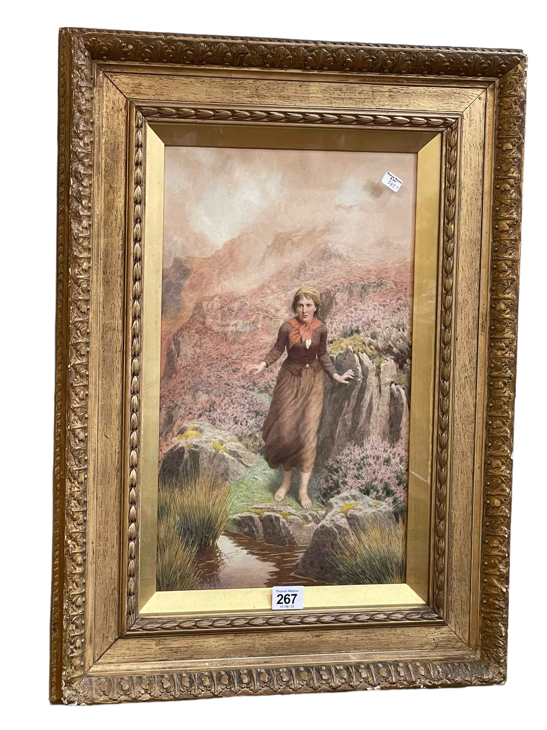 James Barnes, A Doubtful Path, watercolour, signed lower left, 41.5cm by 24.