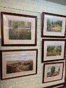 William R Makinson, six limited edition landscape prints and K Melling landscape print (7).