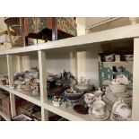 Collection of part teawares, commemorative china, metalwares, Royal Albert, etc.