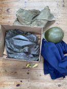 WWII Officers holdall, helmet, RFA jacket, etc.