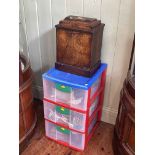 Collection of costume jewellery and a walnut jewellery casket.