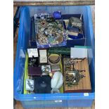 Box of costume jewellery.