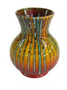 Anita Harris striped vase, 15cm.