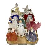 Ten Royal Doulton ladies including Sara, Diana, Nicola and Elaine.