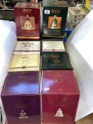 Ten Bell's Whisky boxed decanters including Christmas, limited edition, etc.