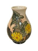 Moorcroft Pottery limited edition Dandelion vase, c1991, 13.5cm.