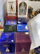 Ten Bell's Whisky boxed decanters including Queen's Birthday, Wedding Anniversary, etc.