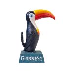 Cast metal toucan figure marked Guinness, 20cm high.