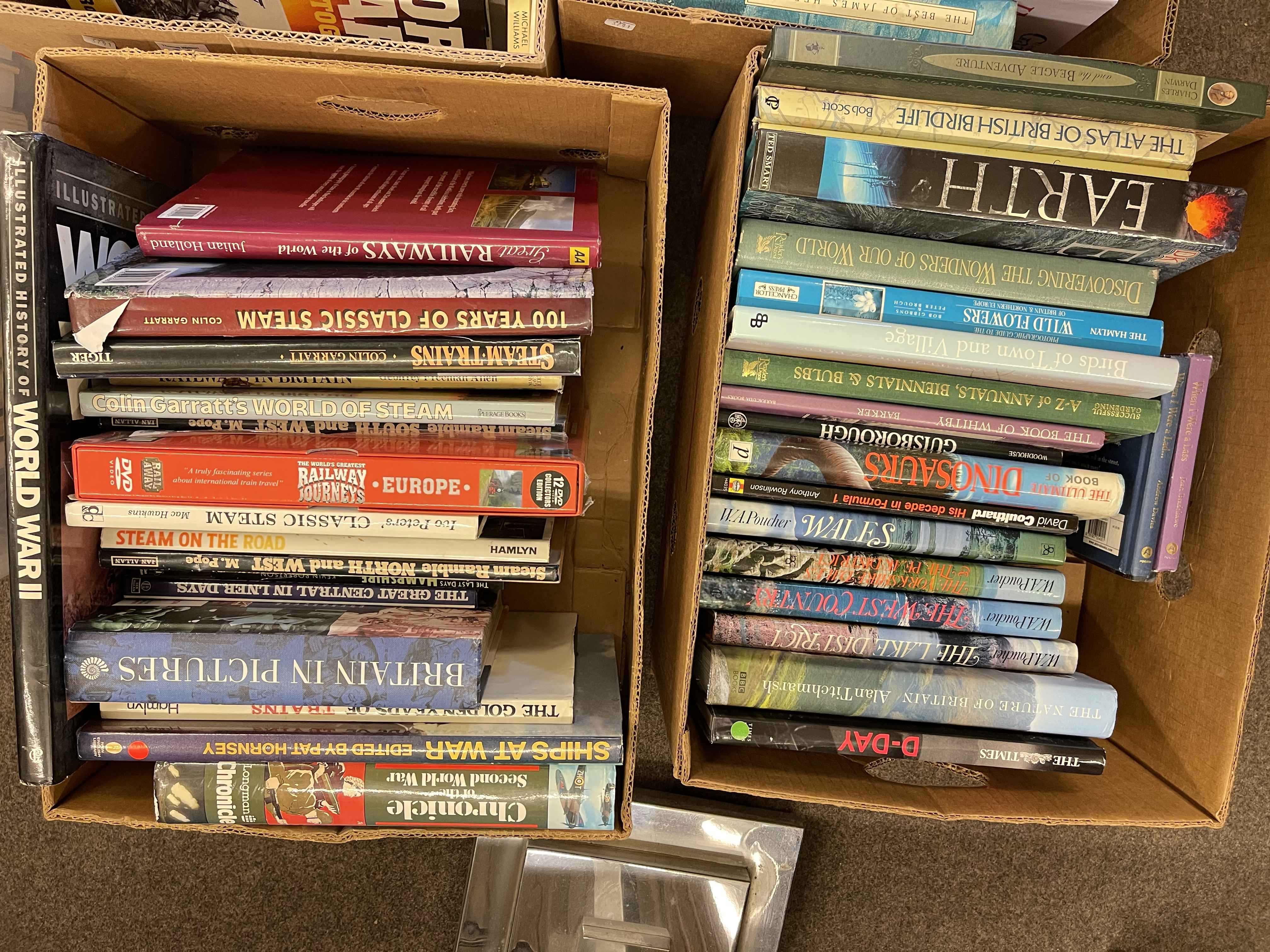 Five boxes of books including Transport, Steam Railway, Nature, etc. - Image 2 of 4