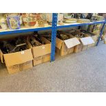 Large collection of brass and copperwares, horse brasses, door stop,