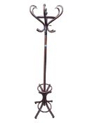 Bentwood hat stand, 194cm.